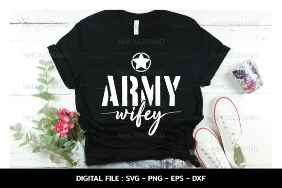Army Wifey for Wifey Day Couple Love Fun Graphics and Crafts