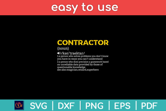 Contractor Definition Construction Funny Graphics for Crafts