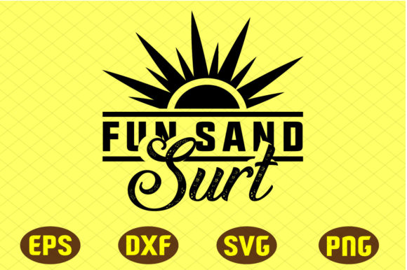 Fun Sand Surt Svg Design Graphics