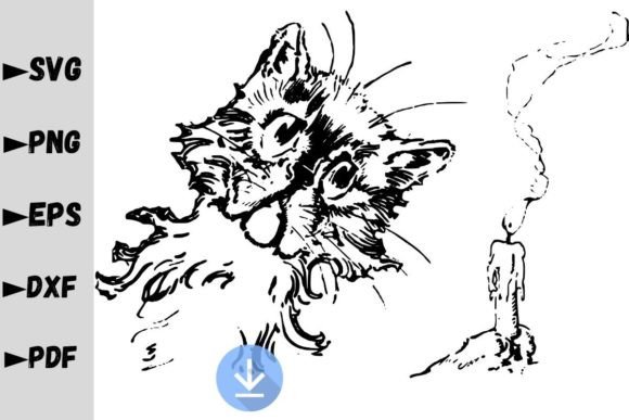 Funny Cat Face SVG and Scary Cat SVG for Crafts and Graphics