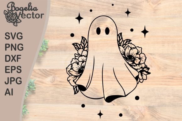 Ghost with Flowers Svg: A Crafts Graphics Review for Local Brands