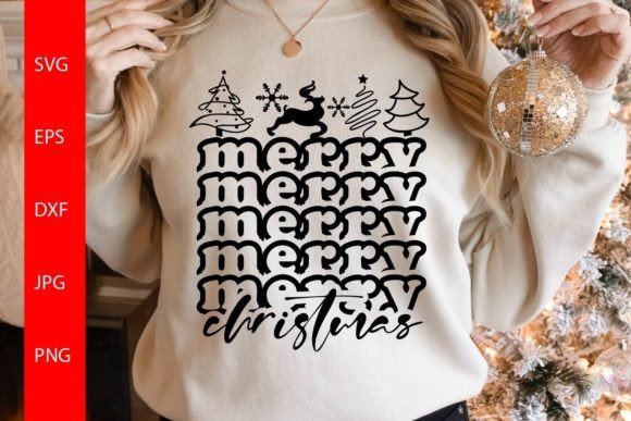 Merry Christmas SVG, Christmas Vibes SVG Graphics in Crafts