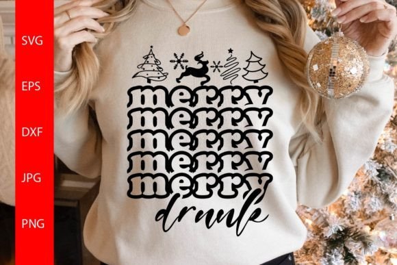 Merry Drunk I m Christmas SVG, Christmas Graphics in Crafts