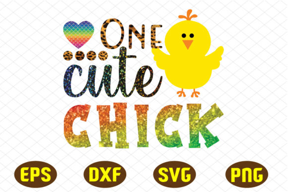 One Cute Chick Sublimation Graphics for Crafts
